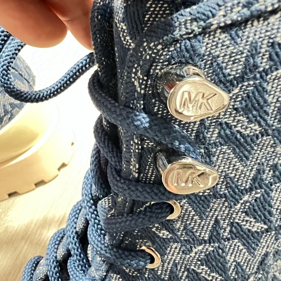 Michael Kors Payton Denim Jacquard Combat Boot ✨brand new✨No box - Picture 9 of 12